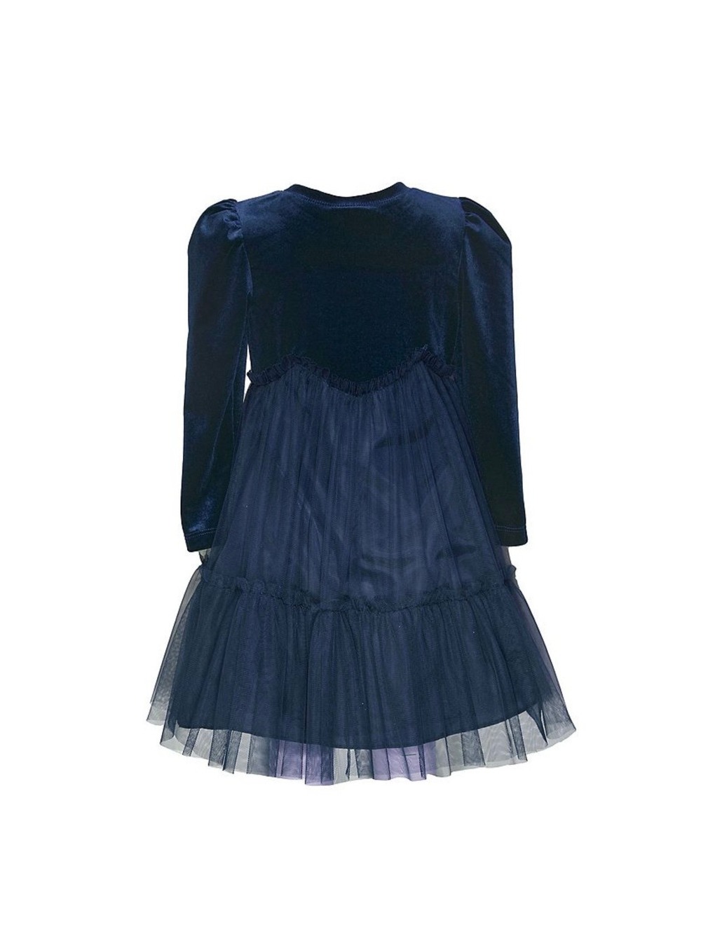 Bonnie Jean Navy Blue Velvet and Tulle Dress 2T